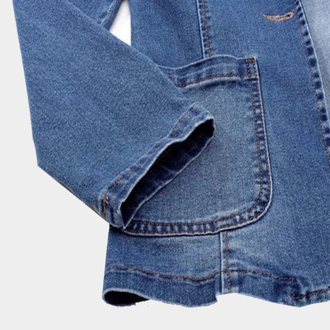 Denim Jacket | Z Kieszeniami | Codzienny Styl | Klasyczny Niebieski Jeans