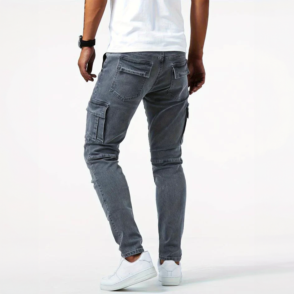 Cargo Jeans | Nowoczesny Styl | Codzienna Wytrzymałość | Wielofunkcyjne Kieszenie